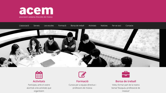 acem programació plantilla wordpress a mida i maquetació contingut