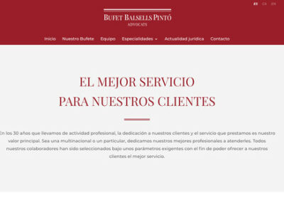 Programació web: Bufet Balsells Pintó