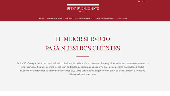 Bufet Balsells Pintó disseny i programació web plantilla