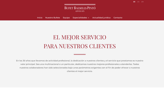 Bufet Balsells Pintó disseny i programació web plantilla