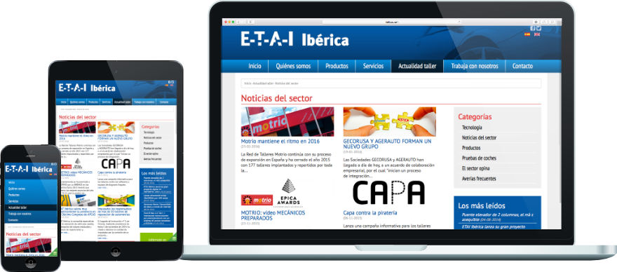 ETAI programació plantilla joomla a mida botiga online exemple 2