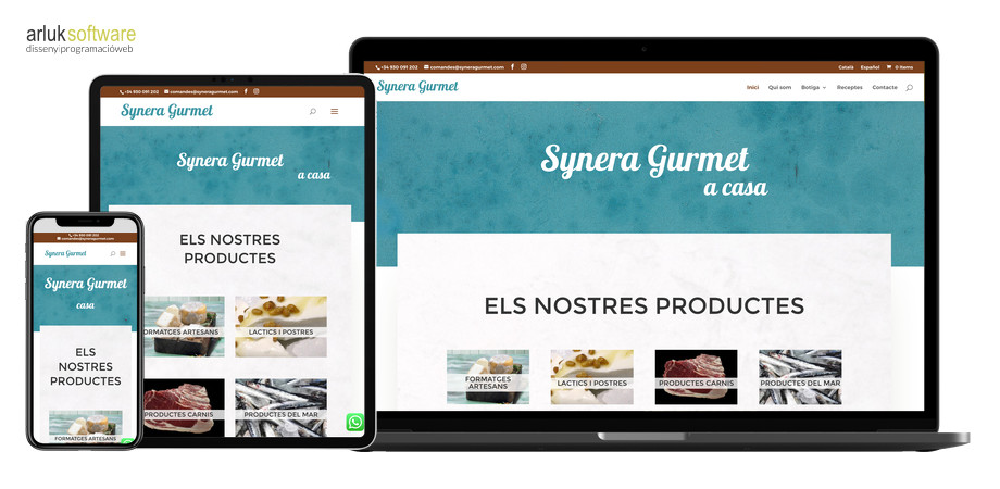 Synera gurmet disseny i programació botiga online exemple 1
