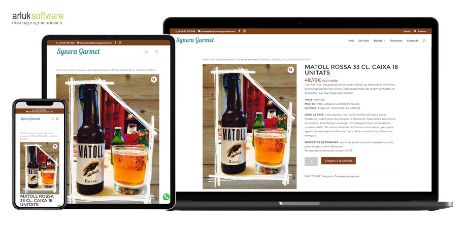 Synera gurmet disseny i programació botiga online exemple 3