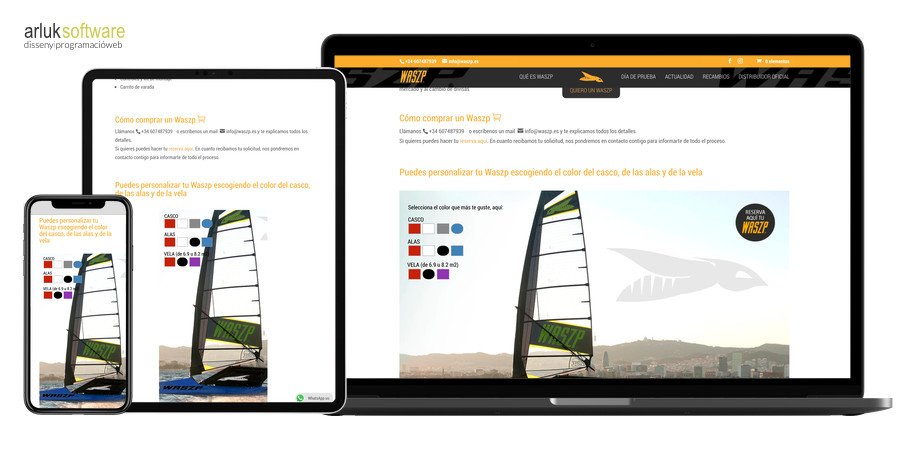 Waszp programació web plantilla a mida maquetació web exemple 2