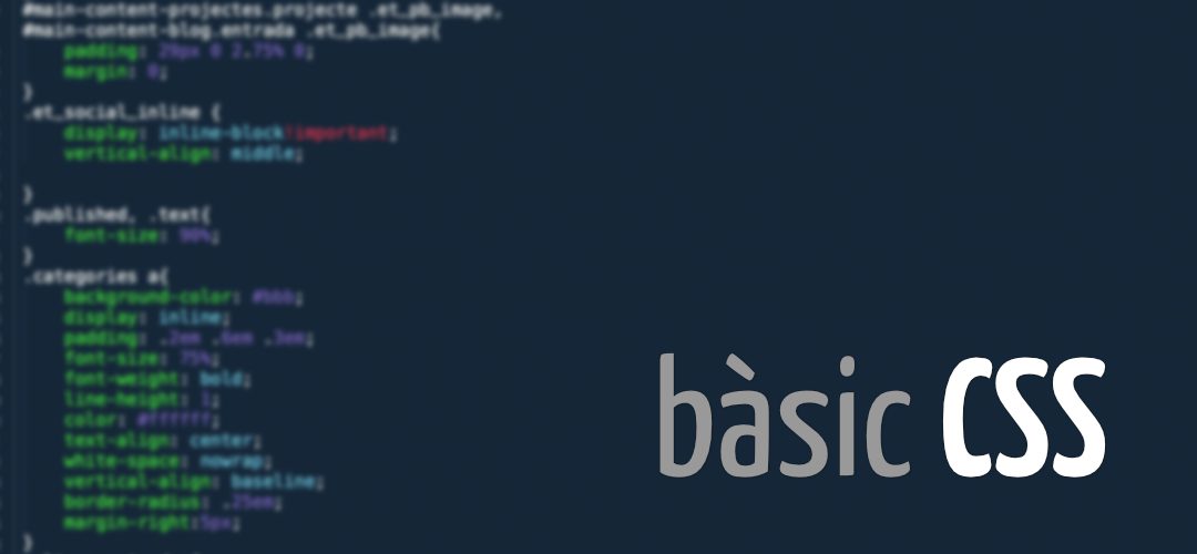 Conceptes bàsics del CSS que t’aniria bé conèixer si tens un web